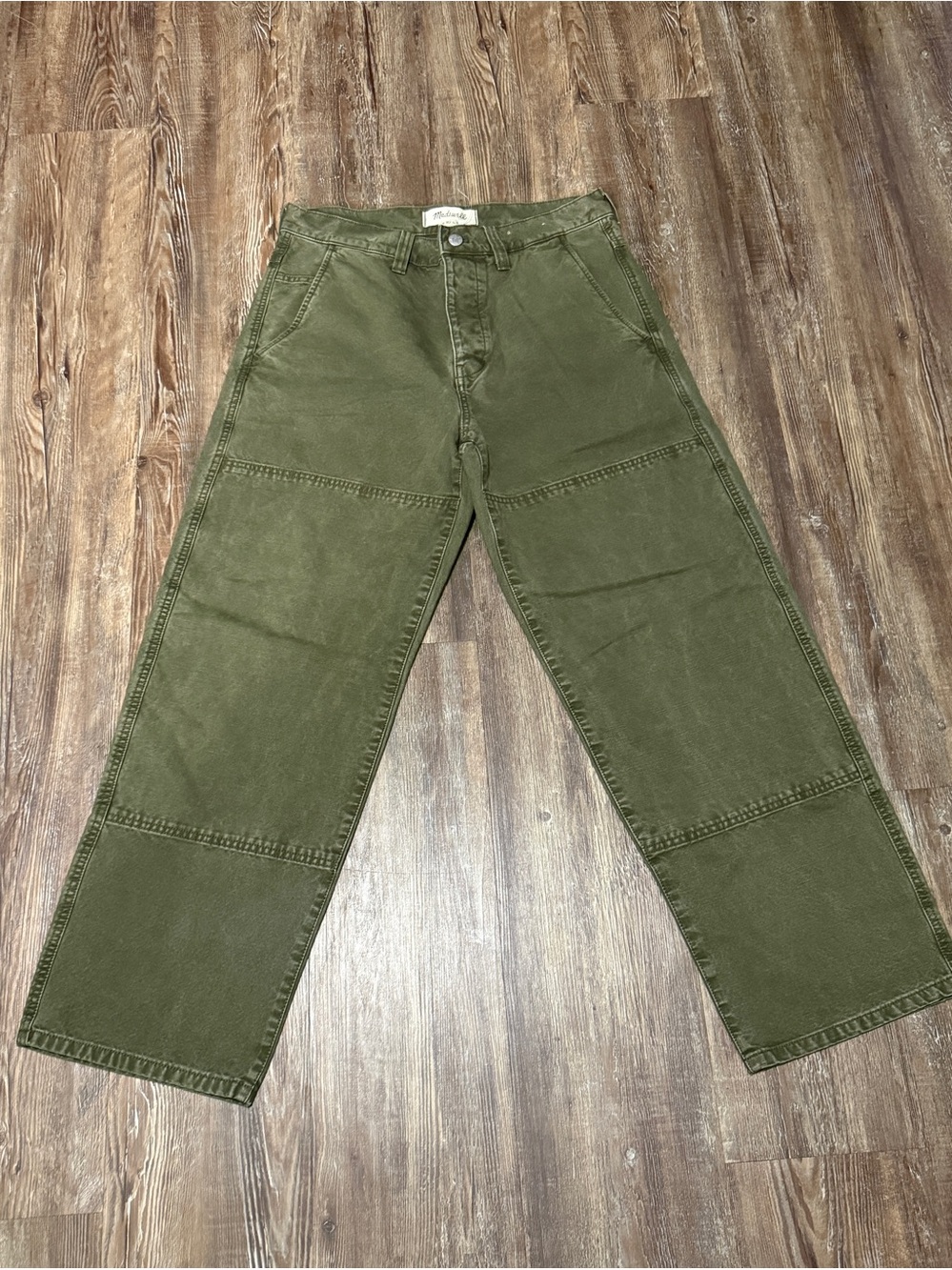 Madewell Denim Utility Jeans Men's 30 Button Fly in Foliage Green NWT